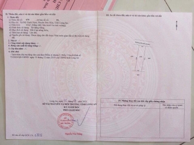 Cần bán gấp đất Mỹ Hạnh Nam, Đức Hoà, đường xe hơi vào tận đất 