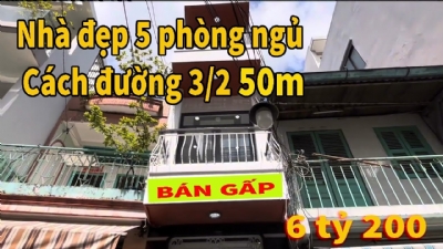 Nhà đẹp 5 phòng ngủ cách đường 3/2 50m bán gấp 6 tỷ 200 