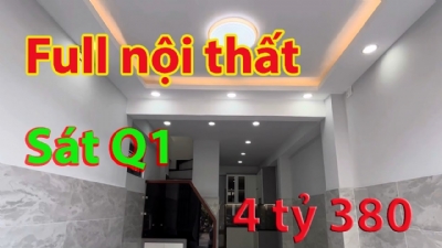 Nhà sát Quận 1 full nội thất 4 tỷ 380 